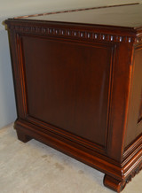 SOLD Carved with Cupid Victorian Blanket Box in Mahogany