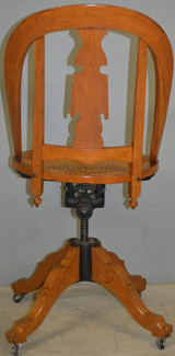 SOLD Victorian Burl Walnut Swivel Desk Office Chair