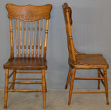 SOLD Set of 5 Victorian Press Back Dining Chairs