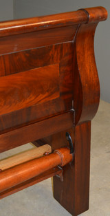 SOLD Period Empire Flame Mahogany Sleigh Bed