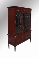 SOLD Mahogany Sheraton Step Back China Cabinet