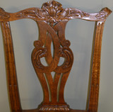 SOLD Set of 6 Oak Chippendale Dining Chairs – Rare
