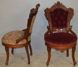 SOLD Four Piece Burl Walnut Victorian Parlor Set – Jenny Lind Heads