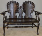 SOLD Four Piece Carved Mahogany Parlor Set with Dragons