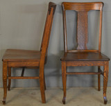 SOLD  Set of Victorian Oak Dining Chairs – 1900’s