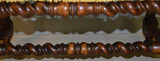 SOLD Large Barley Twist Walnut Arm Throne Chair