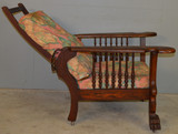 SOLD Victorian Oak Claw Foot Morris Chair – Original