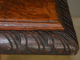 SOLD Carved Oak Library Table Writing Desk