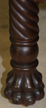 SOLD Unusual Mahogany Claw Foot Morris Chair