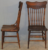 SOLD Set of 6 American Press Back Chairs Original Finish
