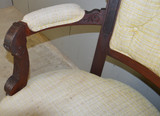 SOLD Antique Walnut Chair, Antique Eastlake Walnut Carved Arm Chair