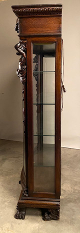 SOLD Carved Oak China Cabinet- R.J. Horner