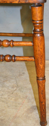 SOLD Set of 4 Oak Press Back Dining Chairs – Early 1900’s