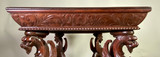 SOLD Antique Desk, Antique Mahogany Winged Griffin Library Table - Horner SOLD Antique Desk, Antique Mahogany Winged Griffin Library Table - Horner