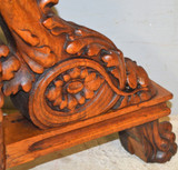 SOLD Unusual Carved Claw Foot Stand with Heads