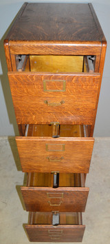 SOLD Antique Oak Four Drawer File Cabinet