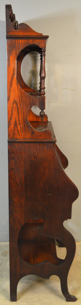 SOLD Antique Secretary Desk, Antique Oak Super Carved Cowgirl Slant Top Secretary Desk