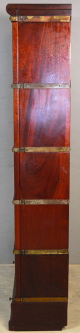 SOLD Mahogany Leaded Glass Sectional Bookcase Globe-Wernicke