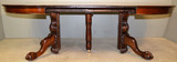 Victorian Mahogany Ball and Claw Carved Dining Room Table with Leaf inserts