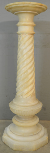 SOLD Alabaster Carved Pedestal