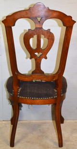 SOLD Antique Accent Chairs, Antique Pair of Carved Civil War Era Victorian Side Chairs