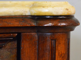 SOLD Antique Nightstand, Antique Victorian Marble Top Renaissance Half Commode Nightstand