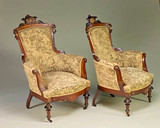 SOLD Antique Accent Chairs, Antique Pair of Victorian Chairs
