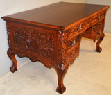 SOLD Antique Mahogany Desk, Victorian Carved Desk – Horner Style