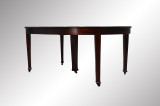 SOLD Antique Round Mahogany Dining Table w/2 Leaves