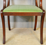 SOLD Antique Dining Chairs, Set of 7 Mahogany Empire Style Dining Room Chairs