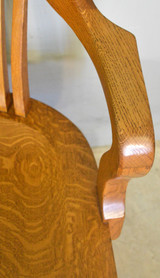 SOLD Antique Lawyer's Office Chair, Oak Bankers Arm Chair