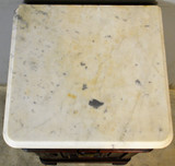 SOLD Nightstand, Victorian Marble Top Half Commode
