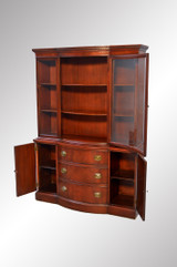 SOLD Mahogany Duncan Phyfe Curved Glass Breakfront China Cabinet by Drexel