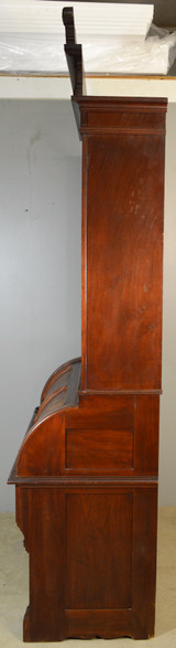 SOLD Antique Secretary Desk, Victorian Carved Cylinder Secretary
