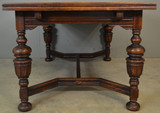SOLD Antique Dining Table, Oak Carved Drawer Computer Desk