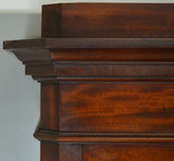 SOLD Antique China Closet, Mahogany Marble Top China Buffet