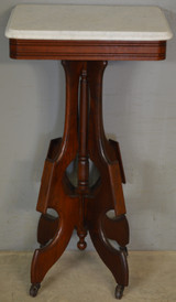 SOLD Antique Nightstand, Victorian Small Marble Top Commode