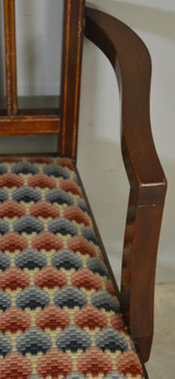 SOLD Antique Dining Room Chairs, Set of 6 Mahogany Hepplewhite Dining Chairs