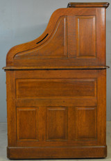 SOLD Antique Victorian Oak Raised Panel Roll Top Desk by Stout Brothers
