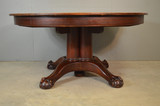 SOLD Antique Dining Room Table / Mahogany Ball & Claw Banquet Table