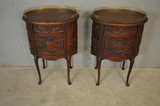 SOLD Antique Nightstands, Carved French Commodes