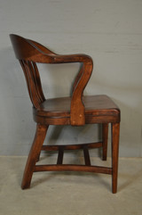 SOLD Antique Office Chairs - Set of Three Lawyers Arm Chairs