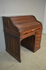 SOLD Antique Cherry Roll Top - 42” Refinished - Union Deck Co, Boston, MA