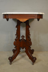 SOLD Antique Marble Top Parlor End Table