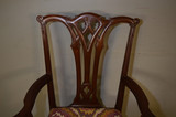 SOLD Antique Arm Chairs, Pair of Chippendale Mahogany Chairs