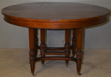 SOLD Antique Dining Table, Round Mahogany Table with Unusual Base