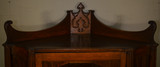 SOLD Antique Victorian Oak Corner China Cabinet – Reverse Curve Glass