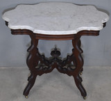 SOLD Antique Victorian Marble Top Shapely Parlor Stand