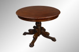 SOLD Mahogany Empire Acanthus Carved Round Center Table SOLD Mahogany Empire Acanthus Carved Round Center Table