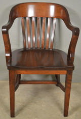 SOLD Antique Mahogany Lawyers Bankers Arm Chair